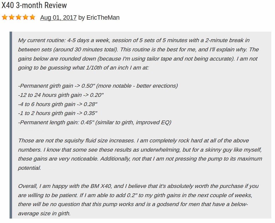 Erics Testimonial of the Hydromax X40